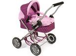 Puppenwagen CHIC2000 "Smarty, Mini-Kuschelwagen", schwarz (brombeere), Puppenwagen, KinderB:56cm H:56cm T:56cm, Kunststoff, Metall, Stoff, Puppenwagen, mit herausnehmbarer Tragetasche, B:56cm H:56cm T:56cm