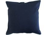 Kissenbezug FLEURESSE "Provence", blau (navy), B:40cm L:40cm, Leinen, Obermaterial: 50% Baumwolle, 50% Leinen, Kissenbezüge, Kissenbezug, Leinen, Premium Qualität, kühlende Stoff