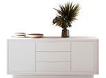 Sideboard HOME AFFAIRE "Sky, B/T 180/50 cm, Kommode/Stauraumschrank, 2 Türen, 3 Schubkästen", weiß matt lack, B:180cm H:80cm T:50cm, Holzwerkstoff, Sideboards, Sideboard, Softclosing, Korpus & Front 22 mm stark, Rahmen-Optik, Metallgriffe