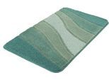 Badematte KLEINE WOLKE "Ocean, Badvorleger, Badezimmer Teppich", grün (maledivia), H:21mm, Kunstfaser, Badematten, Badematte, Badteppich, Wellen Design, mit Farbverlauf, Hoch-Tief Effekt, waschbar