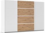 Kleiderschrank OTTO HOME "Mehrzweckschrank Aktenschrank Möbel Mietswohnung Schlafzimmer AVOLA", weiß (alpinweiß, eiche artisan, leisten weiß), B:315cm H:210cm T:62cm, Holzwerkstoff, Schränke, Kleiderschrank, mit eleganten Zierleisten in Chrom, Schwarz oder Weiß MADE IN GERMANY
