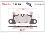 BREMBO Bremsbelagsatz, Scheibenbremse p65042 für Porsche