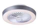 GLOBO LIGHTING Deckenleuchte "GHARRA", grau (weiß), Ø 54,8cm H: 20,6cm, 1 Stk., Leuchten, Ventilator Funktionen kühlen CCT 2700-6500K weiß grau Wohnraumkühlung, Deckenleuchte