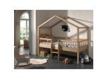 Vipack , Eichefarben , Holz , Eiche , massiv , 90x200 cm , Kinder- & Jugendzimmer, Kinderbetten, Hausbetten