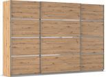 Kleiderschrank OTTO HOME "Mehrzweckschrank Aktenschrank Möbel Mietswohnung Schlafzimmer AVOLA", braun (eiche artisan, leisten chrom), B:315cm H:229cm T:62cm, Holzwerkstoff, Schränke, Kleiderschrank, mit eleganten Zierleisten in Chrom, Schwarz oder Weiß MADE IN GERMANY