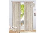 Gardine OTTO HOME "Anna, 1 Stück, Kräuselband, halbtransparent" Gr. 2, beige (taupe), B:140cm H:175cm, Ausbrenner, Polyester, Viskose, Gardinen, Gardine, Viskose, Polyester, Äste-Motiv