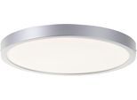 BRILLIANT LED Deckenleuchte "Navara", silber (silberfarben), 1, Ø 37,5cm H: 3,1cm, 1 Stk., Leuchten, Ø 37,5cm, Höhe 3 cm, 2900 lm, 4000 K, IP44, LED Deckenleuchte
