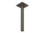 Herzbach Design iX PVD Deckenarm 21.964820.2.40 Black Steel, für Regenbrause, 200mm, mit Rosette 70x70mm