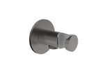 Herzbach Design iX PVD Brauseanschlussbogen 21.995200.1.40 Black Steel, Rosette d= 70mm, mit Konushalter
