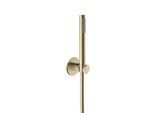 Herzbach Design iX PVD Wannenset 21.914100.1.41 Brass Steel, mit Konushalter, Brauseschlauch 1.600mm