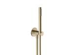 Herzbach Design iX PVD Wannenset 21.914500.1.41 Brass Steel, integriertem Brauseanschlussbogen, Brauseschlauch 1.600mm