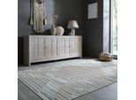 Teppich Rauten Blau-Beige 194 x 290 cm - RIDGE Kadima Design