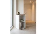Regal Holz Klein 2 Ablagefächer Schmal Modern, Weiß 30x30x60 cm