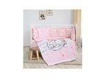 Lorelli Babybettwäsche-Set 5-tlg. Decke 140 x 95 cm Kissen 43 x 35 cm Nestchen pink