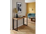 Konsolentisch – Eiche-Dekor/Schwarz, 120x39x75,5 cm, schmal, mit Metallbeinen