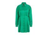 Hugo Dames/Dames Keleste Satijnen Mini Overhemd Jurk (Groen)