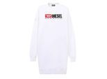 Diesel Sweatshirtjurk uit de denimcollectie voor dames (Helder wit)