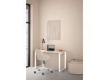 Schreibtisch HOME AFFAIRE "Sign Arbeitstisch, Sekretär, Bürotisch", weiß (jackson hickory, weiß), B:120cm H:75,6cm T:60cm, Tische, Schreibtisch, Cleanes Design, Metallbeine, Breite 120 oder 150 cm