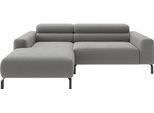 Ecksofa HOME AFFAIRE "Ecksofa, L-Form, incl. Kopfteilverstellung, Breite 223 cm", grau, B:223cm H:71cm T:183cm, 95% Polyester, 5% Nylon, Sofas, Ecksofa, wahlweise elektrische Sitztiefenverstellung