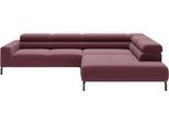 Ecksofa HOME AFFAIRE "Antonelli, L-Form, inkl. Kopfteilverstellung, Breite 312 cm, bequem", rot (burgunder), B:312cm H:71cm T:219cm, 95% Polyester, 5% Nylon, Sofas, Ecksofa, wahlweise elektrische Sitztiefenverstellung