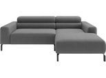 Ecksofa HOME AFFAIRE "Ecksofa, L-Form, incl. Kopfteilverstellung, Breite 223 cm", grau (anthrazit), B:223cm H:71cm T:183cm, 100% Polyester, Sofas, Ecksofa, wahlweise elektrische Sitztiefenverstellung