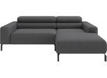 Ecksofa HOME AFFAIRE "Ecksofa, L-Form, incl. Kopfteilverstellung, Breite 223 cm", grau, B:223cm H:71cm T:183cm, 100% Polyester, Sofas, Ecksofa, wahlweise elektrische Sitztiefenverstellung