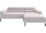 Ecksofa HOME AFFAIRE "Ecksofa, L-Form, incl. Kopfteilverstellung, Breite 223 cm", beige (weiß), B:223cm H:71cm T:183cm, 100% Polyester, Sofas, Ecksofa, wahlweise elektrische Sitztiefenverstellung
