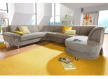 Wohnlandschaft TRENDMANUFAKTUR "Rondo, wahlweine mit Federkern, Breite 320cm, U-Form", beige (sand, beige), B:320cm H:85cm T:94cm, Softlux-Kunstleder;Primabelle-Microfaser;NaturLeder (handschuhweiches Rindsleder in Sitz und Rücken mit SOFTLUX-Kunstleder als Korpus-Bezug);Struktur (23% Polyacryl, 77% Polyester), Sofas, Wohnlandschaft, inkl.Federkern, ohne Bettfunktion
