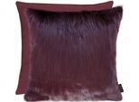 Dekokissen APELT "Lars" Gr. 1, rot (bordeaux, unifarben), B:46cm L:46cm, Obermaterial: 50% Polyester, 50% Polyethylen, Dekokissen_Sitzkissen_Kissenhüllen, Dekokissen