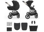 Kombi-Kinderwagen KINDERKRAFT "PRIME 3 2in1", Baby, schwarz (venezian schwarz), Kinderwagen Kombi-Kinderwagen