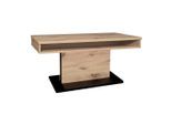 Mid.you , Schwarz, Eichefarben , Metall, Holzwerkstoff , rechteckig , 58-77x60x110 cm , DIN EN ISO 9001 , höhenverstellbar, offenes Fach ,