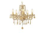 Möbelix , Klar, Goldfarben , Metall, Kunststoff , 48x150x48 cm , CE , höhenverstellbar, beliebig kürzbar , Beleuchtung, Innenleuchten, Hängeleuchten, Hängeleuchten mehrflammig