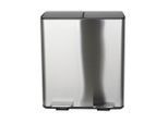 Spirella , Silberfarben , Metall , 40 l , 30x51x45 cm , Haushalt, Entsorgung, Abfalleimer, Treteimer