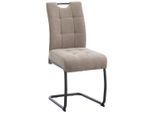 Mid.you , Dunkelgrau, Beige , Metall, Textil , 44x95x61 cm ,