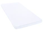 Spannbettlaken BELLANA "Melone TOPPER 100% Baumwolle, Jersey 125 g/m², bügelfrei", weiß, L:200cm, Mako-Jersey, Obermaterial: 100% Baumwolle, Bettlaken, Spannbettlaken, reine Baumwolle, für Matratzen bis 10 cm Höhe, Spannbetttuch
