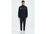 Geprinte Sweatshirt met Ritskraag en Broek Set