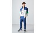 Herren Color-Blocked Zip Sweatshirt und Hosen Set
