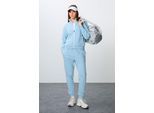 Oversized Sweatshirt mit Reißverschlusskragen und Jogginghose Set