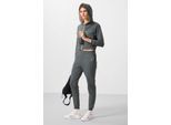 Übergroßes Kapuzen-Zip-Sweatshirt und Hosen-Set