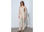 Mid-Waist Flare Jersey Broek met Touwtje