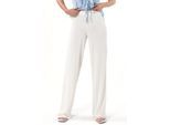 Hoge taille rechte pijpen crêpe broek met split