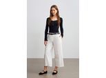 Hoogwaisted Gecurvde Culottes met Ceintuurlint