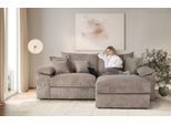 Ecksofa OTTO HOME "Soft&Cosy XL L-Form, B: 246 cm - OTTO. Verlässliche Qualität.", grau (taupe), B:246cm T:187cm, 100% Polyester, Sofas, Ecksofa, Mega-Sofa, Cord oder Chenille-Struktur, mit Federkern & 4 Zierkissen, Topseller