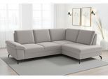Ecksofa SIT & MORE "Chelsea L-Form, B: 264 cm, mit Armteil-& Sitztiefenverstellung", hellgrau, B:249cm H:89cm T:190cm, 95% Polyester, 5% Polyamid, Sofas, Ecksofa, optional Bettfunktion und Bettkasten