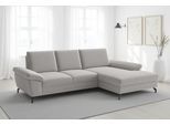 Ecksofa SIT & MORE "Chelsea L-Form, B: 264 cm, mit Armteil-& Sitztiefenverstellung", grau (hellgrau), B:264cm H:89cm T:174cm, 95% Polyester, 5% Polyamid, Sofas, Ecksofa, optional Bettfunktion und Bettkasten