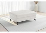 Polsterhocker SIT & MORE "Chelsea, B: 103 cm, Leder", reinweiß, B:103cm H:45cm T:69cm, Hocker, Polsterhocker, mit praktischem Stauraum, besonders langlebig