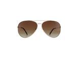 Polaroid Aviator Womens Gold Brown Gradiënt gepolariseerde zonnebril