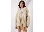 Pocket Gedetailleerde Oversized Pluche Jas