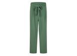 Vila Viclva effen rechte broek met strikriem voor dames (Eend Groen)