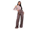 Missy Empire Dames/Dames PU Uitgesneden Hoge Taille Broek (Chocolade)